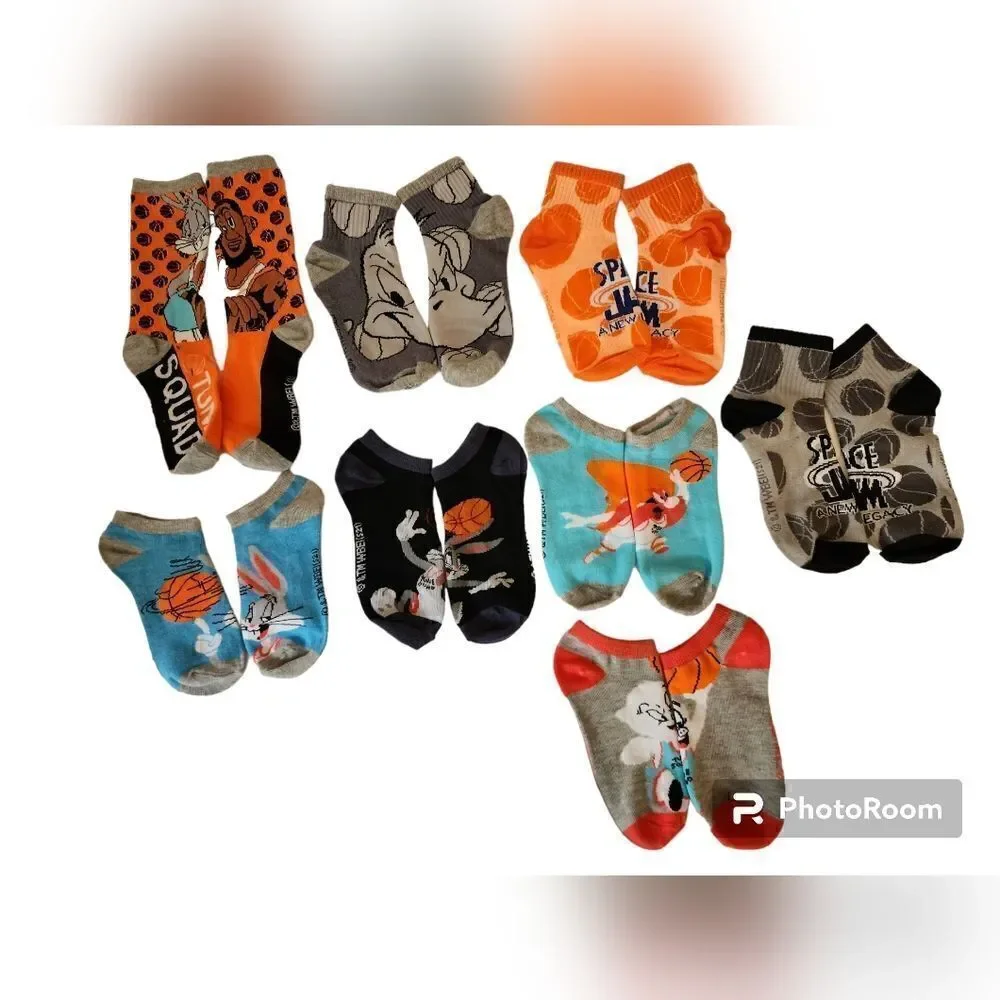 Kids space jam socks bundle